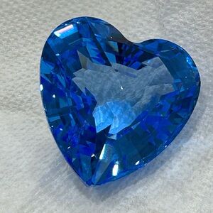 Swarovski RARE Crystal Faceted Blue Heart Renewal Gift, 1997